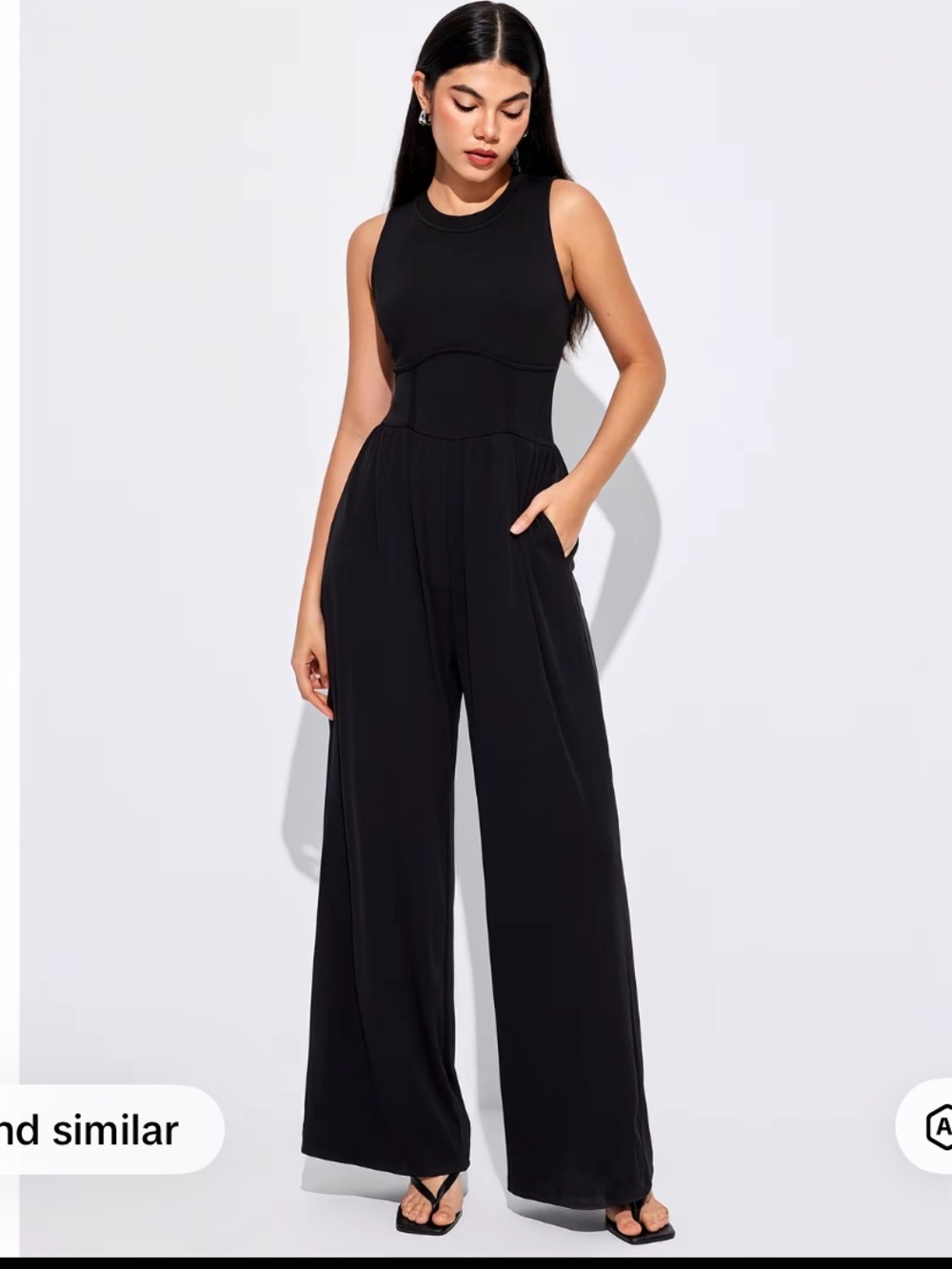 Sleeveless Wide Leg Jumpsuit